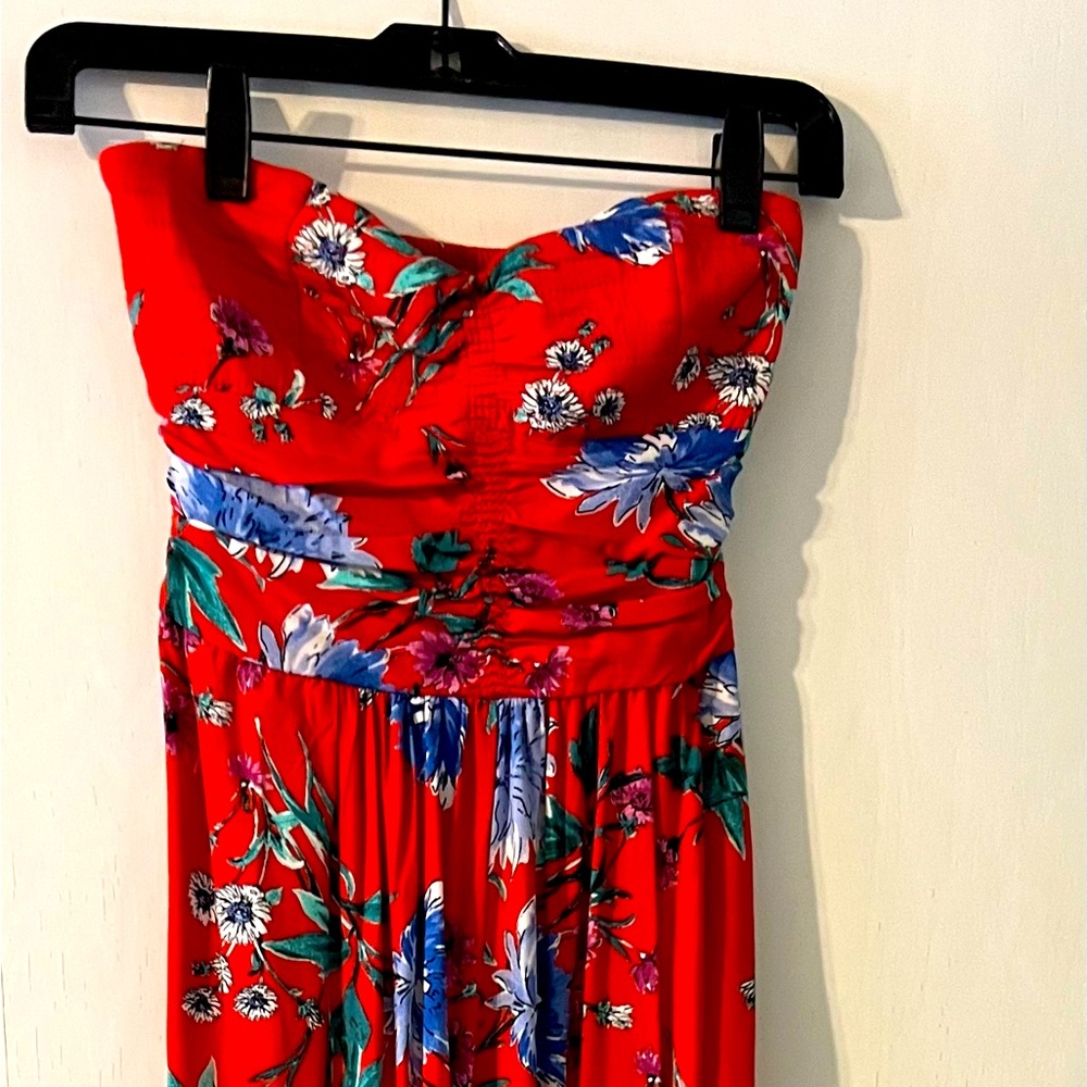 Floral Red Skirt